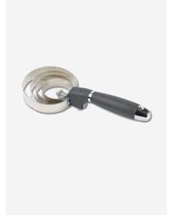 WALDHAUSEN - Etrille métallique ronde avec poignée en gel