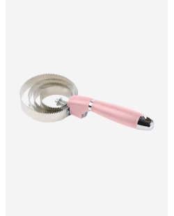 WALDHAUSEN - Etrille métallique ronde avec poignée en gel