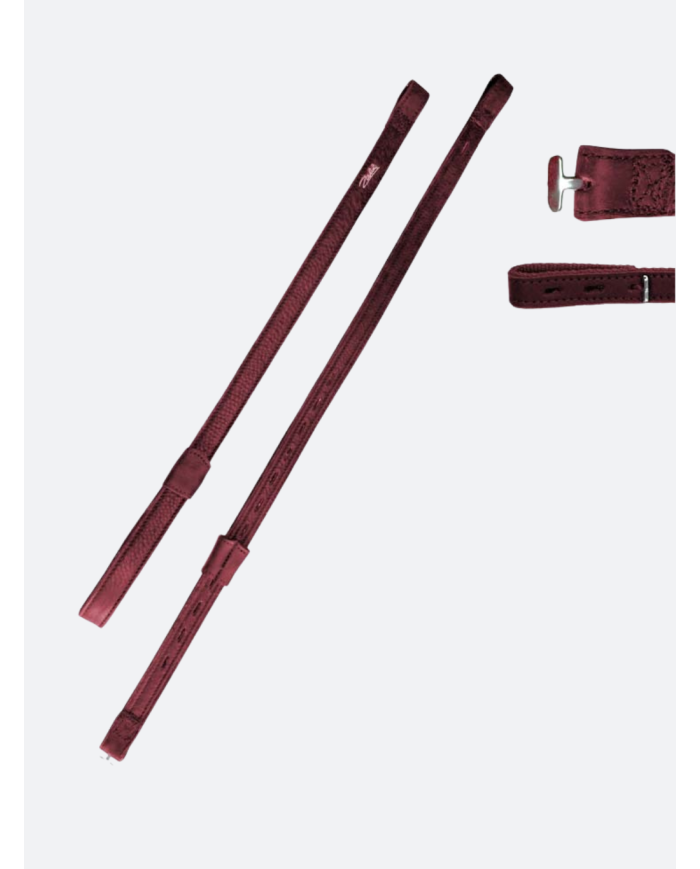 Etrivières mono-branche cuir/nylon Zaldi artisanale