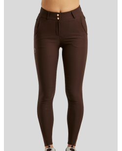 MONTAR - Briella pantalon taille haute avec cristaux Rosegold fullgrip