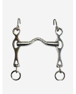 Mors Portugais avec embouchure Striée tout en Inox