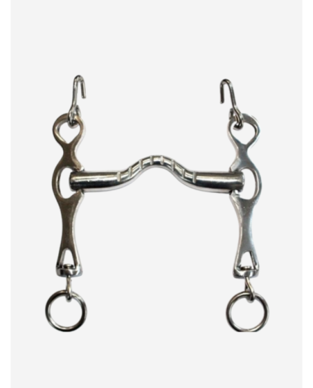 Mors Portugais avec embouchure Striée tout en Inox