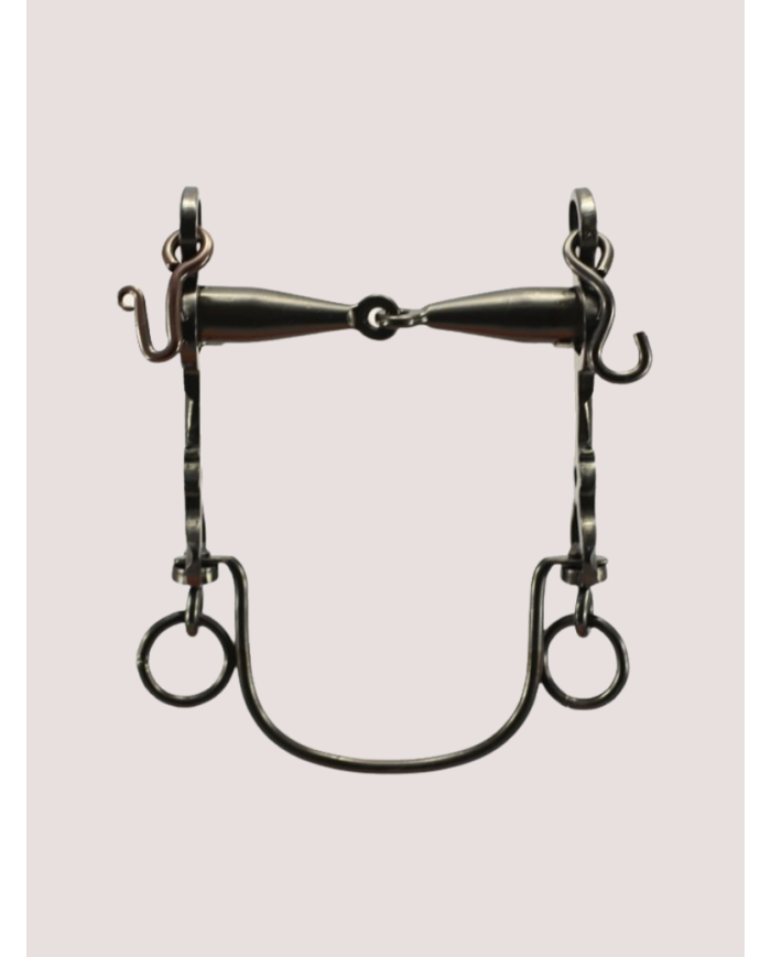 Mors vaquero artisanal double brisure avec barre courbe
