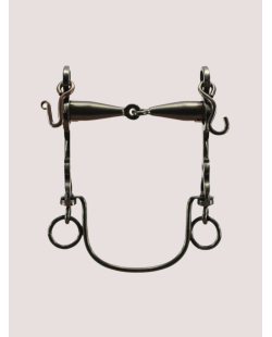 Mors vaquero artisanal double brisure avec barre courbe