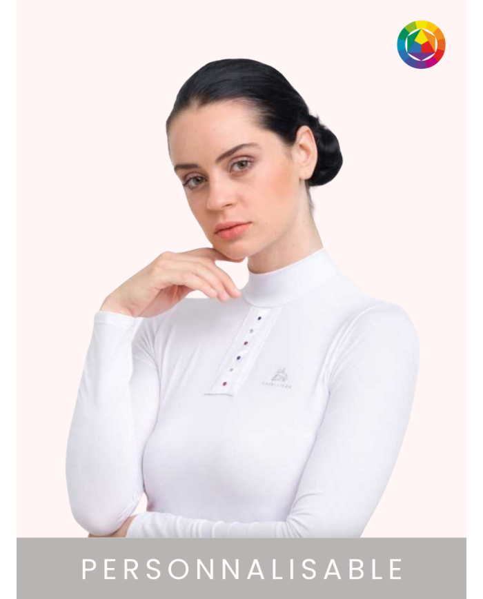 Polo de concours manches longues Cavalliera personnalisable