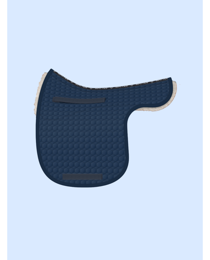 Tapis de dressage MATTES forme selle avec mouton taille XL