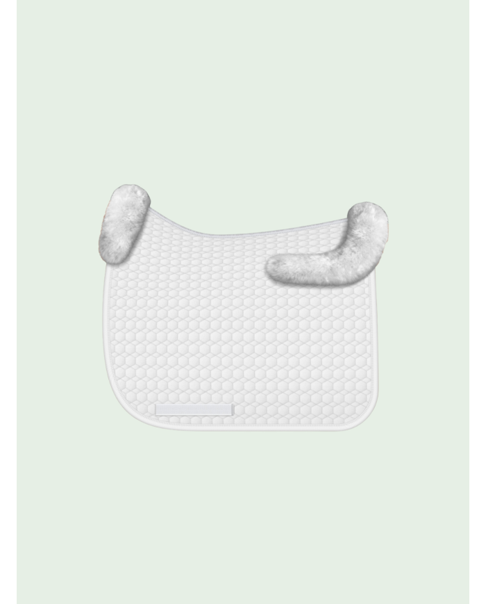 Mattes - Tapis dressage blanc avec mouton