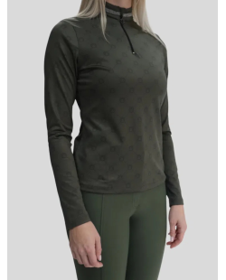 MONTAR - Polo manches longues Moavina Mine Green