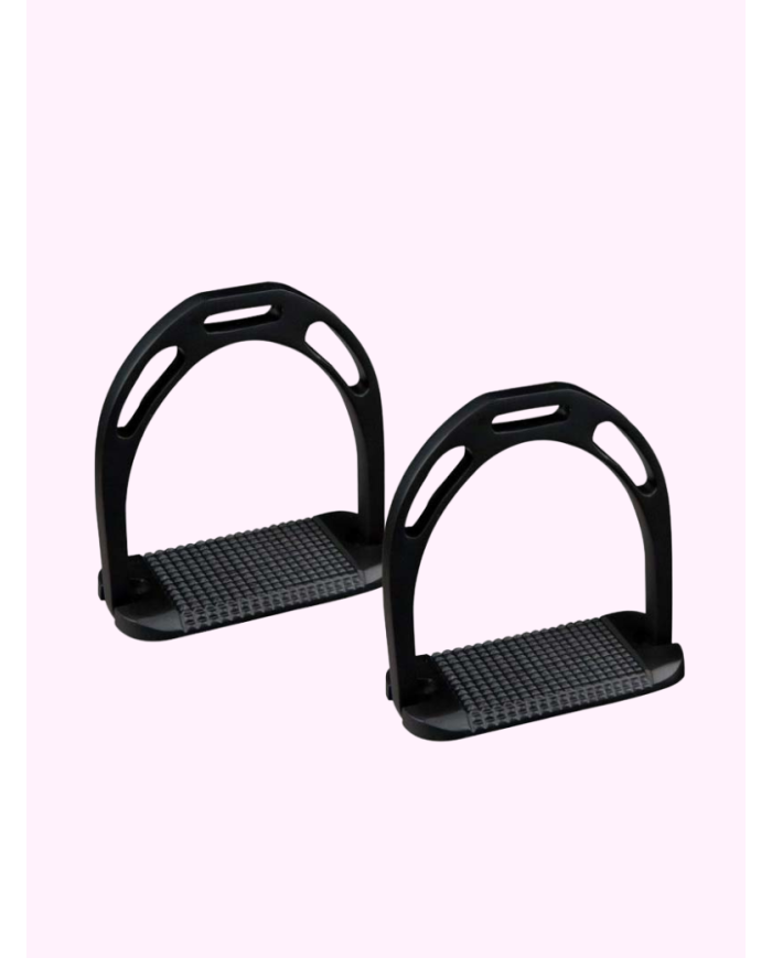 ZALDI - Etriers alu plancher large Noir mat