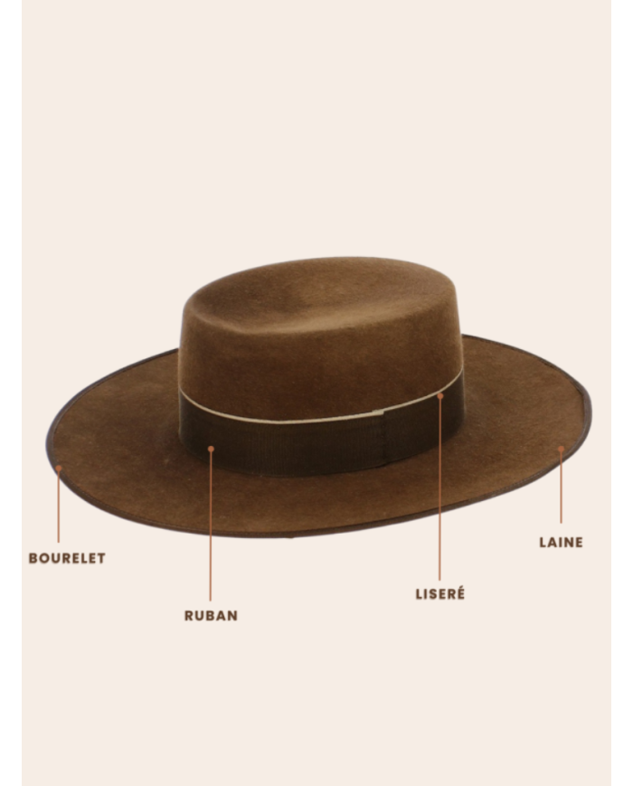 Sombrero espagnol ruban - Vanille