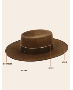 Sombrero espagnol ruban - Vanille