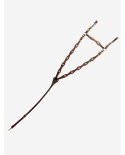 Collier de chasse portugais Cortesia ECO de Marjoman marron boucles dorées
