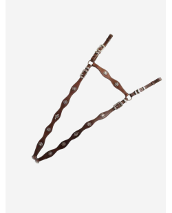 Collier de chasse portugais Cortesia ECO de Marjoman marron boules argentées
