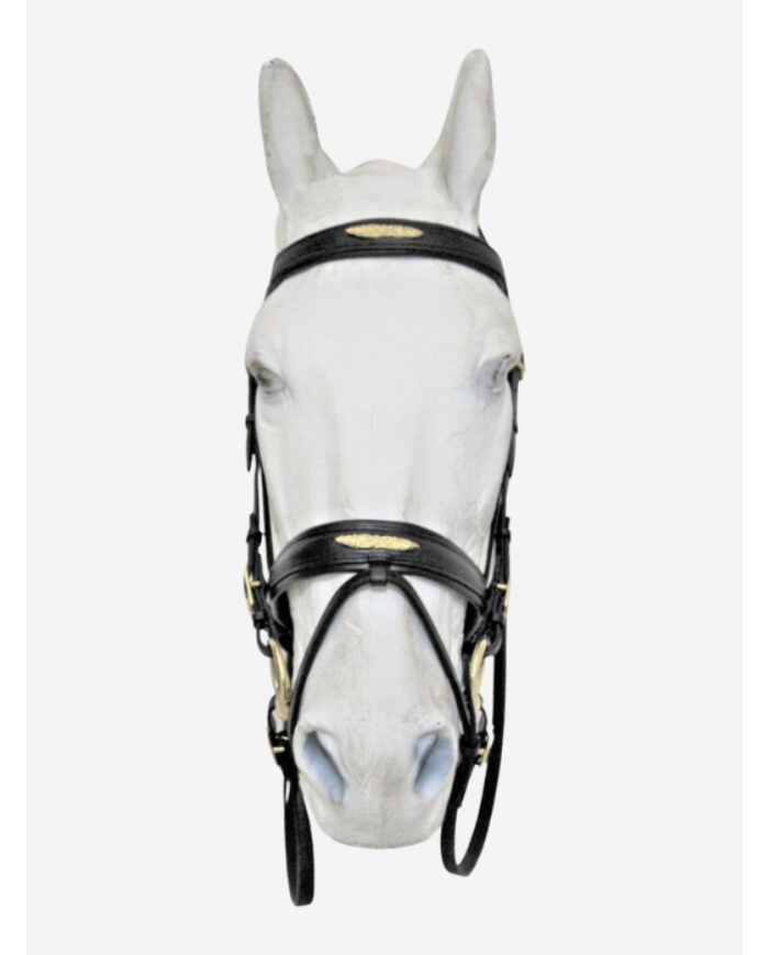 Bridon portugais pull-back ornement et doublure AMARANTE