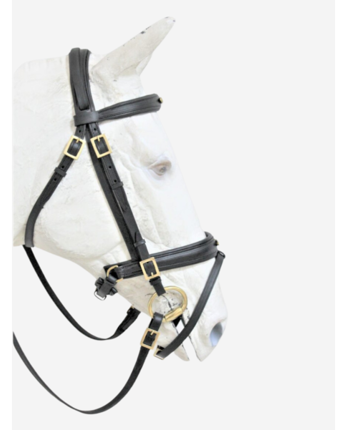 Bridon portugais pull-back ornement et doublure AMARANTE