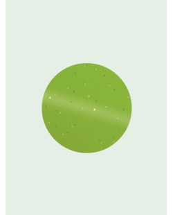 Etrille métallique ronde fluo pailleté vert