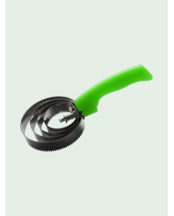 Etrille métallique ronde fluo pailleté vert