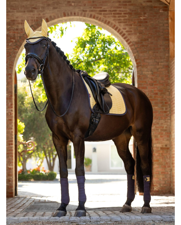 LE MIEUX - Tapis Dressage Square en suédine Mimosa Noyau