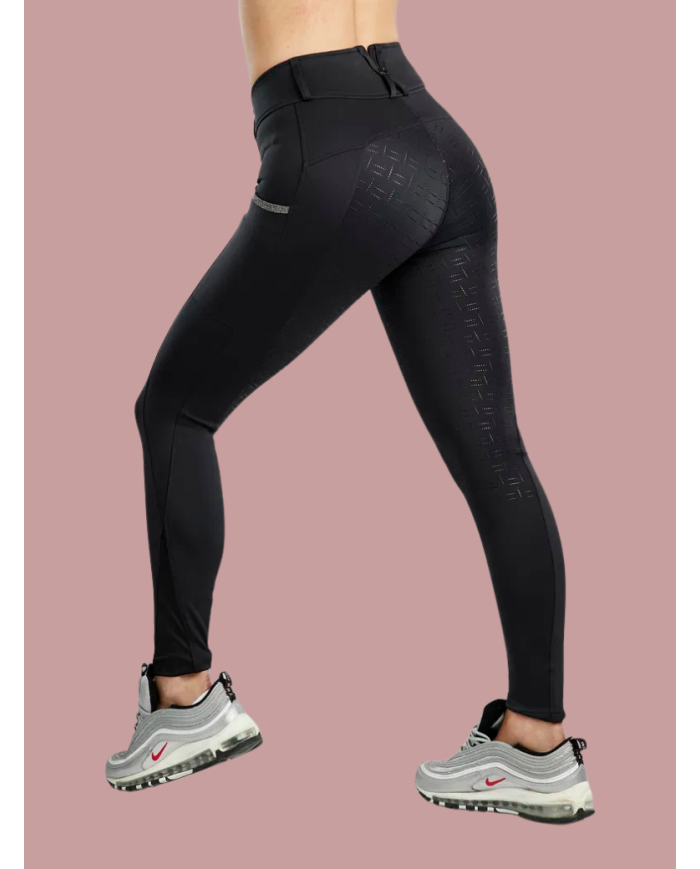 MONTAR - Legging d'équitation MoGloria Pull-on Black full grip
