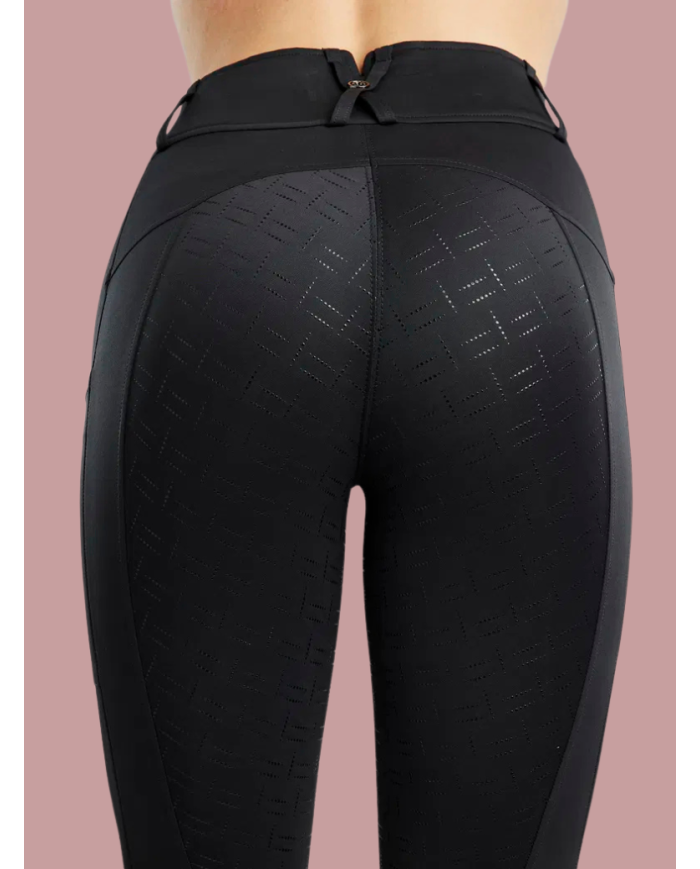 MONTAR - Legging d'équitation MoGloria Pull-on Black full grip
