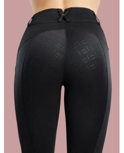MONTAR - Legging d'équitation MoGloria Pull-on Black full grip