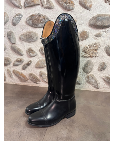CELERIS - Bottes Passage noir vernis coquée 38