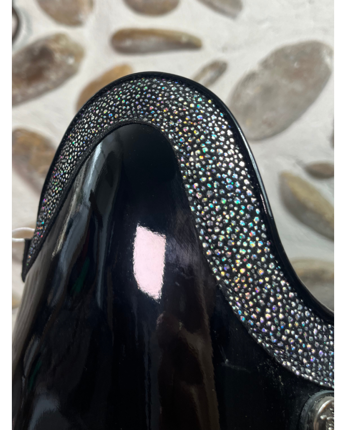 Bottes CELERIS passage noir vernis coquée 38