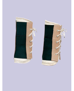 Guêtres avant en cuir à lacets