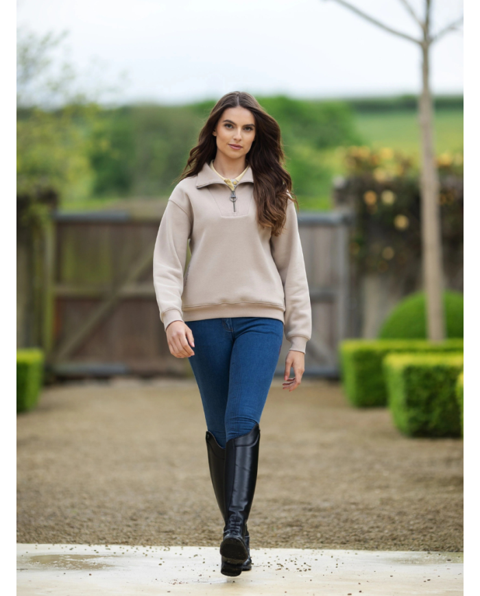 LE MIEUX - Pull-over à col zippé Keira Almond