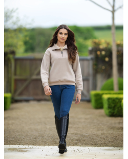 LE MIEUX - Pull-over à col zippé Keira Almond