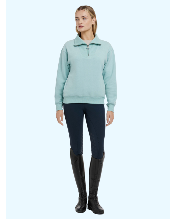 LE MIEUX - Pull-over à col zippé Keira Aqua