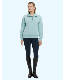 LE MIEUX - Pull-over à col zippé Keira Aqua