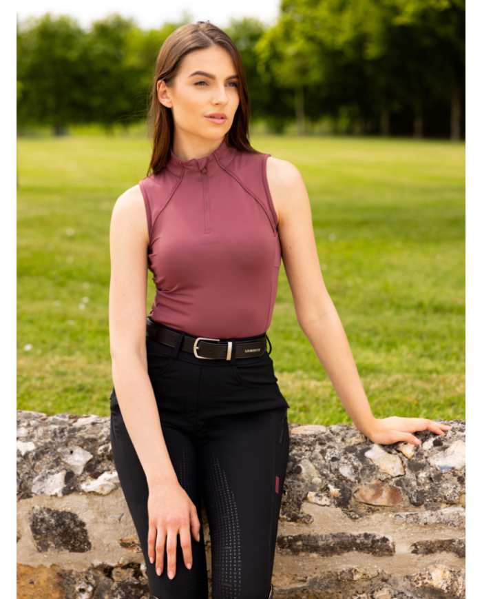LE MIEUX - Maillot de corps sans manches en mesh Maria Rosewood