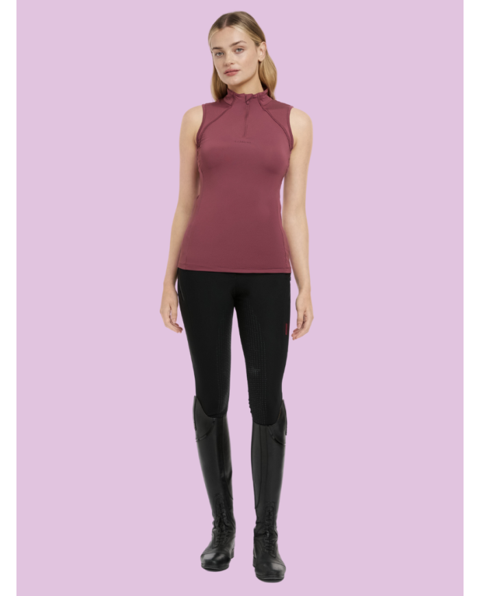 LE MIEUX - Maillot de corps sans manches en mesh Maria Rosewood