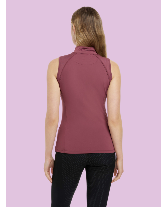 LE MIEUX - Maillot de corps sans manches en mesh Maria Rosewood
