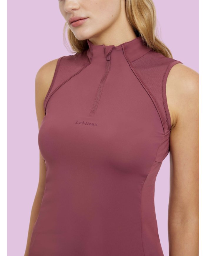 LE MIEUX - Maillot de corps sans manches en mesh Maria Rosewood