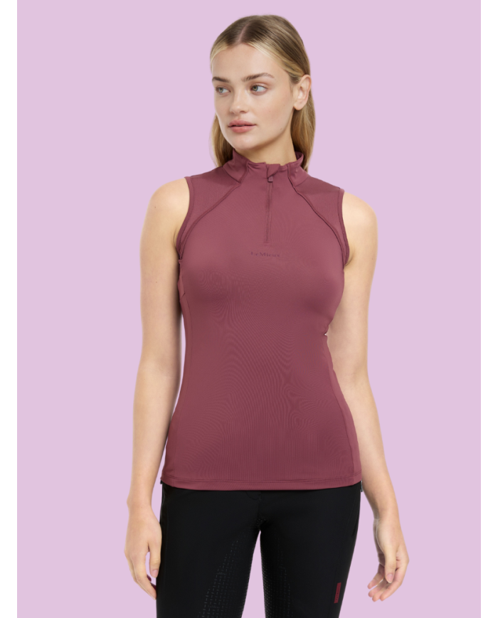 LE MIEUX - Maillot de corps sans manches en mesh Maria Rosewood