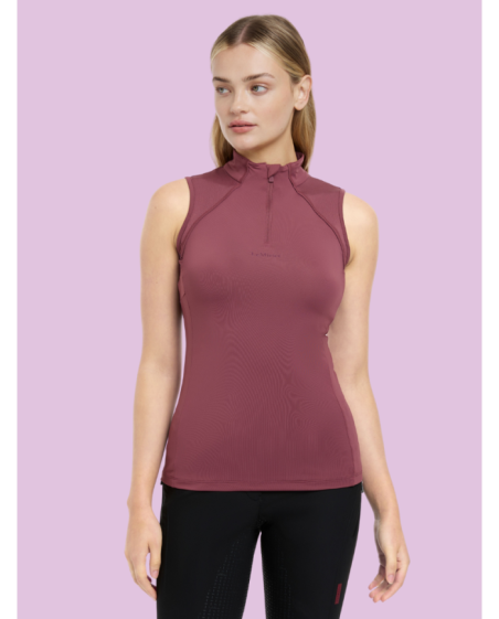 LE MIEUX - Maillot de corps sans manches en mesh Maria Rosewood