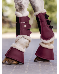 WALDHAUSEN - Guêtres de dressage Comfort Light rouge velouté