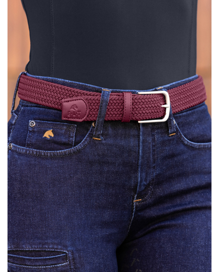 WALDHAUSEN - Ceinture extensible Malina rouge velouté