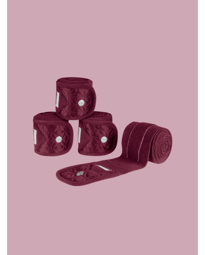 WALDHAUSEN - Bandes de polos Rom rouge velouté