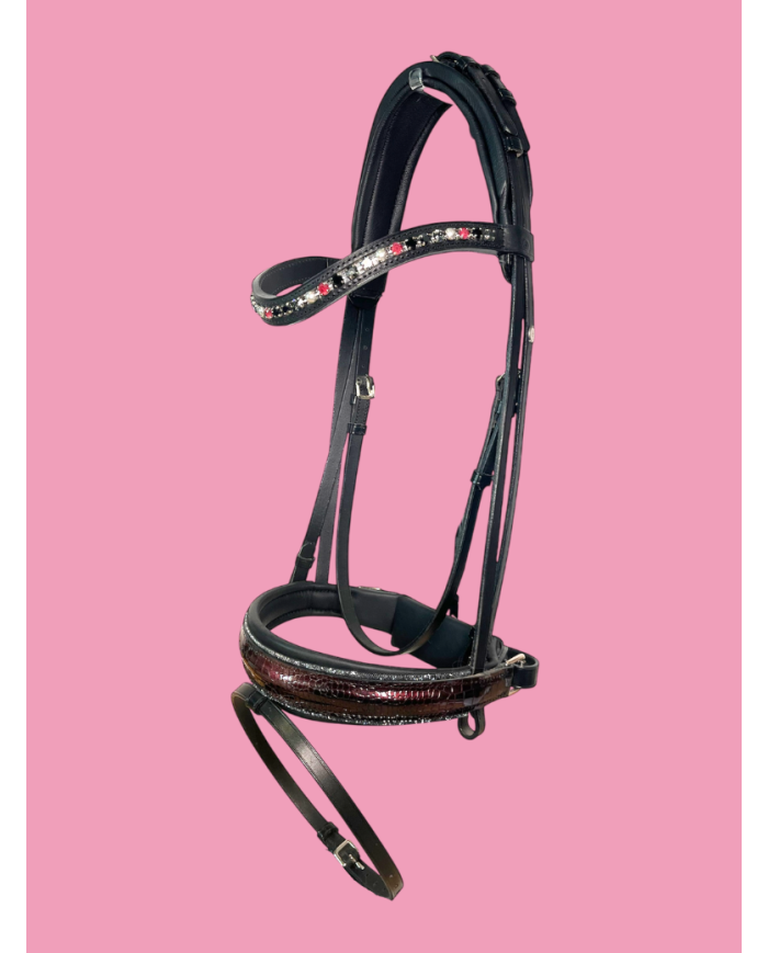 OTTO SCHUMACHER - Bridon Confort XS noir et bordeaux en stock