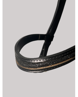 OTTO SCHUMACHER - Bridon Tokyo noir motif fleuri et cristaux en stock