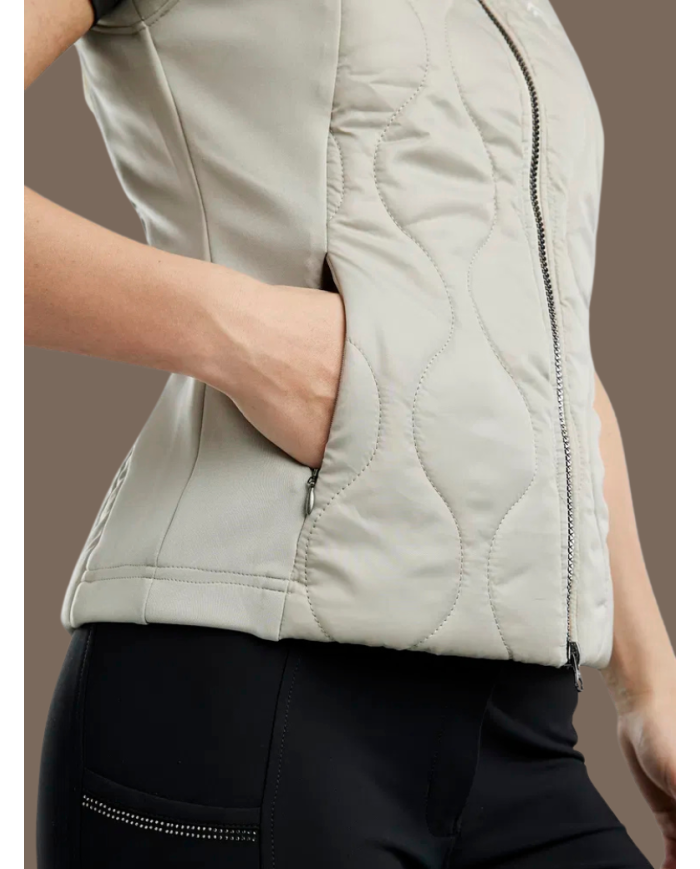 MONTAR - Veste MOMARY sans manche Silver Grey