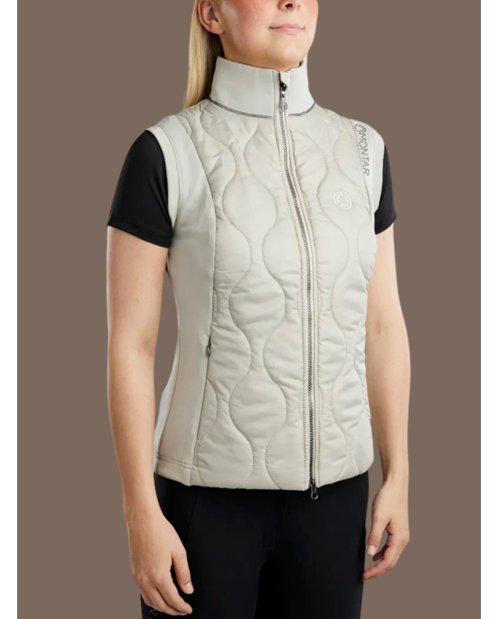 MONTAR - Veste MOMARY sans manche Silver Grey