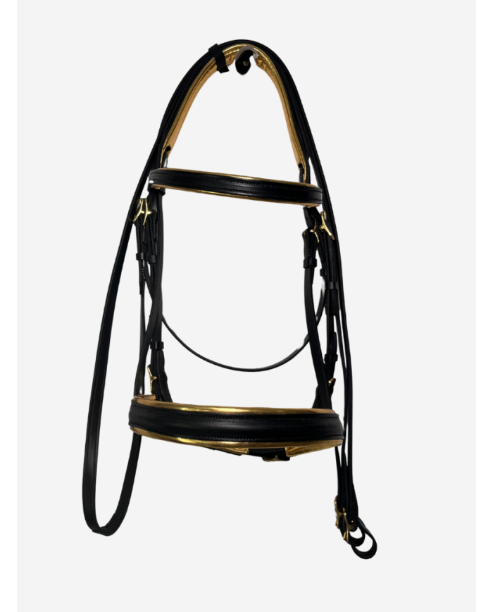 Bridon Portugais artisanal noir/or en stock