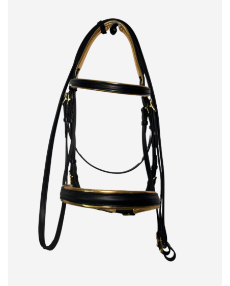 Bridon Portugais artisanal noir/or en stock