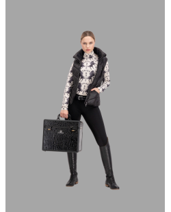 IRH - Boite de pansage Shiny Classic Noir Croco