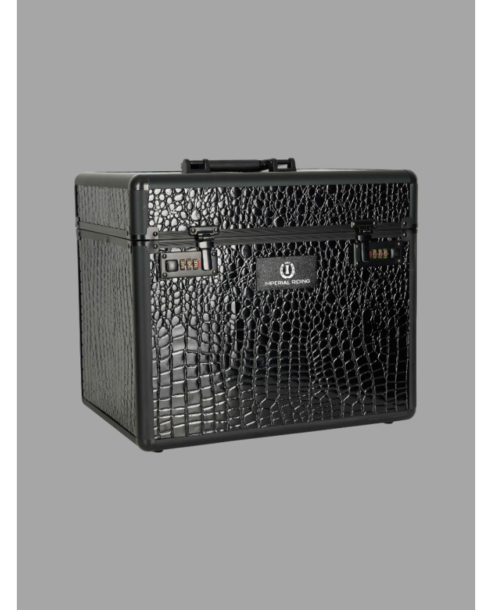IRH - Boite de pansage Shiny Classic Noir Croco