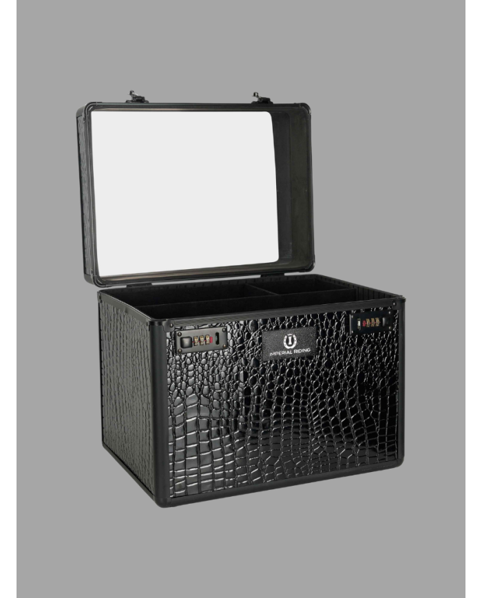 IRH - Boite de pansage Shiny Classic Noir Croco